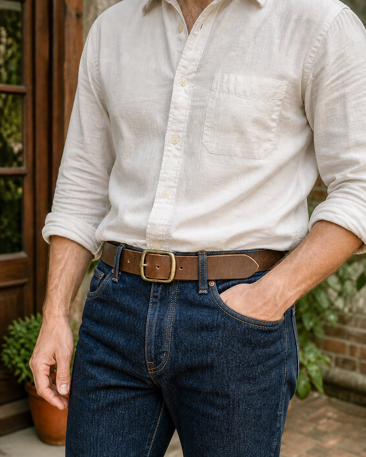 The Crazy Horse: Full Grain Buffalo Crazy Horse Finish Leather Belt – Golden Brown 1.5” - TheBeltShoppe.com