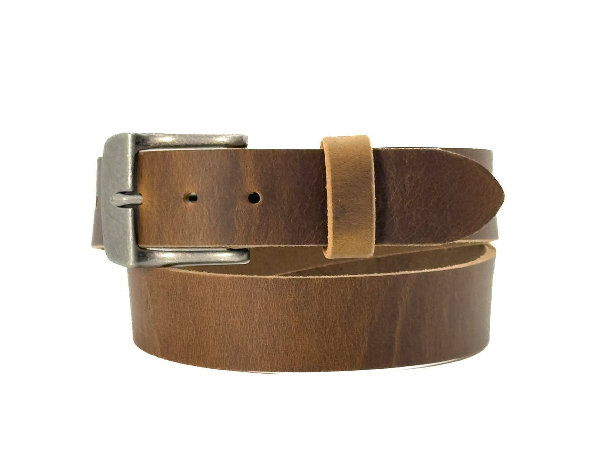 The Crazy Horse: Full Grain Buffalo Crazy Horse Finish Leather Belt – Golden Brown 1.5” - TheBeltShoppe.com
