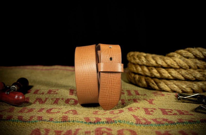 The Cripple Creek: Distressed Vintage Buffalo Leather Belt Strap - 1.5" - TheBeltShoppe.com
