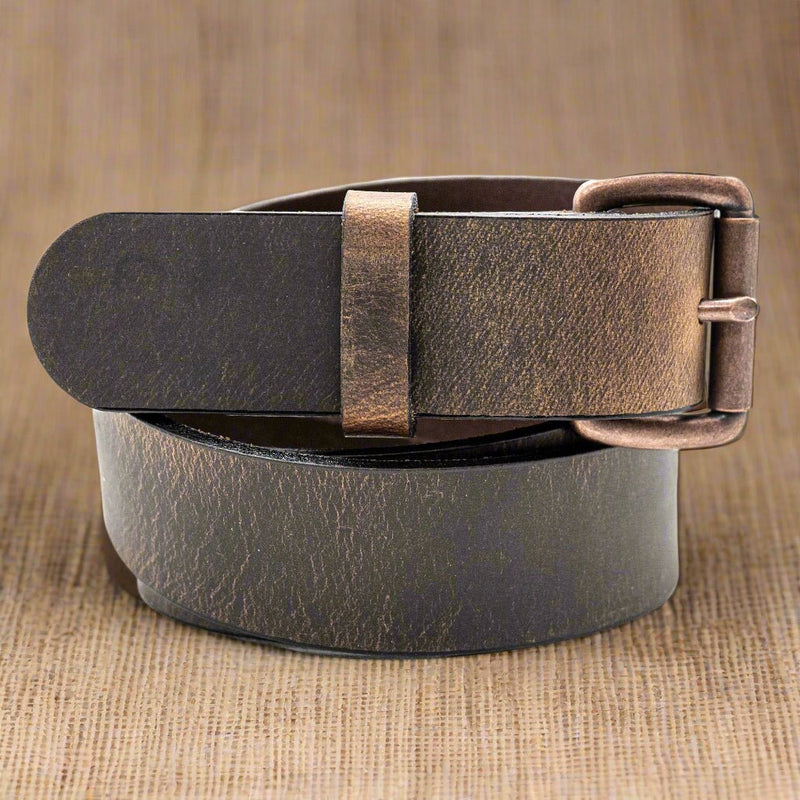 The Goldrush: Crazy Horse Heavy Duty Leather Belt - 1.5" - TheBeltShoppe.com