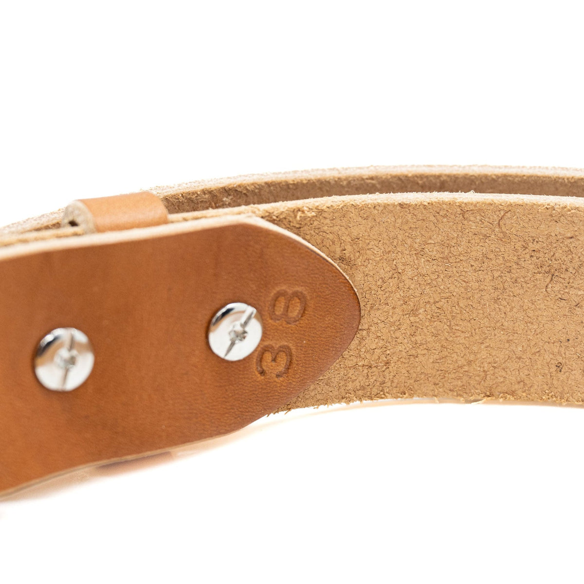 The Maverick: Amish Made Raw Edge Leather Belt Tan, 1.5" - USA Made - TheBeltShoppe.com