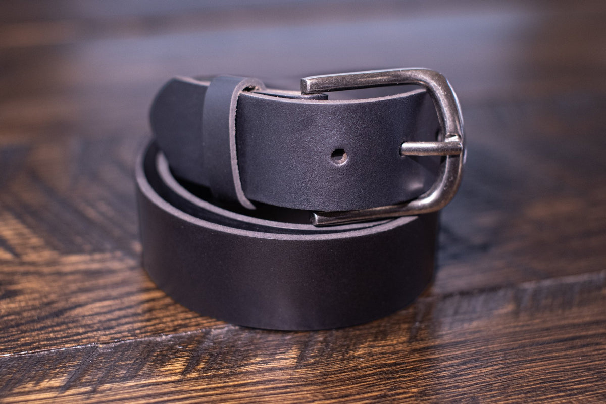 The Ouray: 1.5" Milled Buffalo Leather Belt w/Pin Buckle - TheBeltShoppe.com