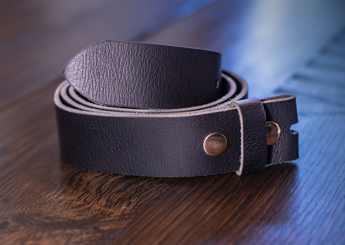 The Ouray: 1.5" Milled Buffalo Leather Belt w/Pin Buckle - TheBeltShoppe.com