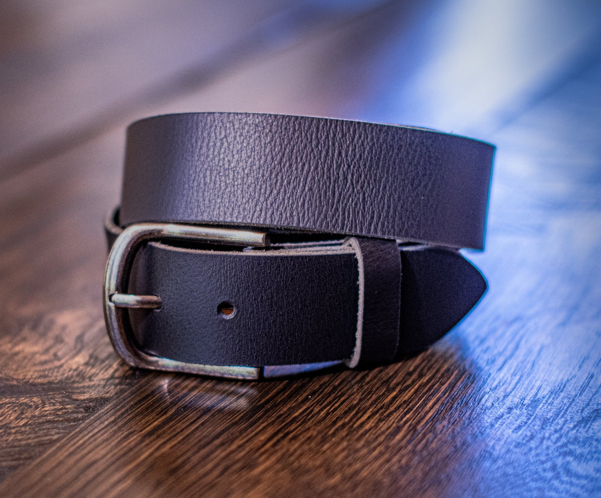 The Ouray: 1.5" Milled Buffalo Leather Belt w/Pin Buckle - TheBeltShoppe.com