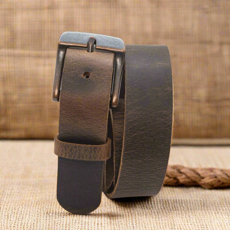 The Outlaw: Crazy Horse Heavy Duty Leather Belt - 1.5" - TheBeltShoppe.com