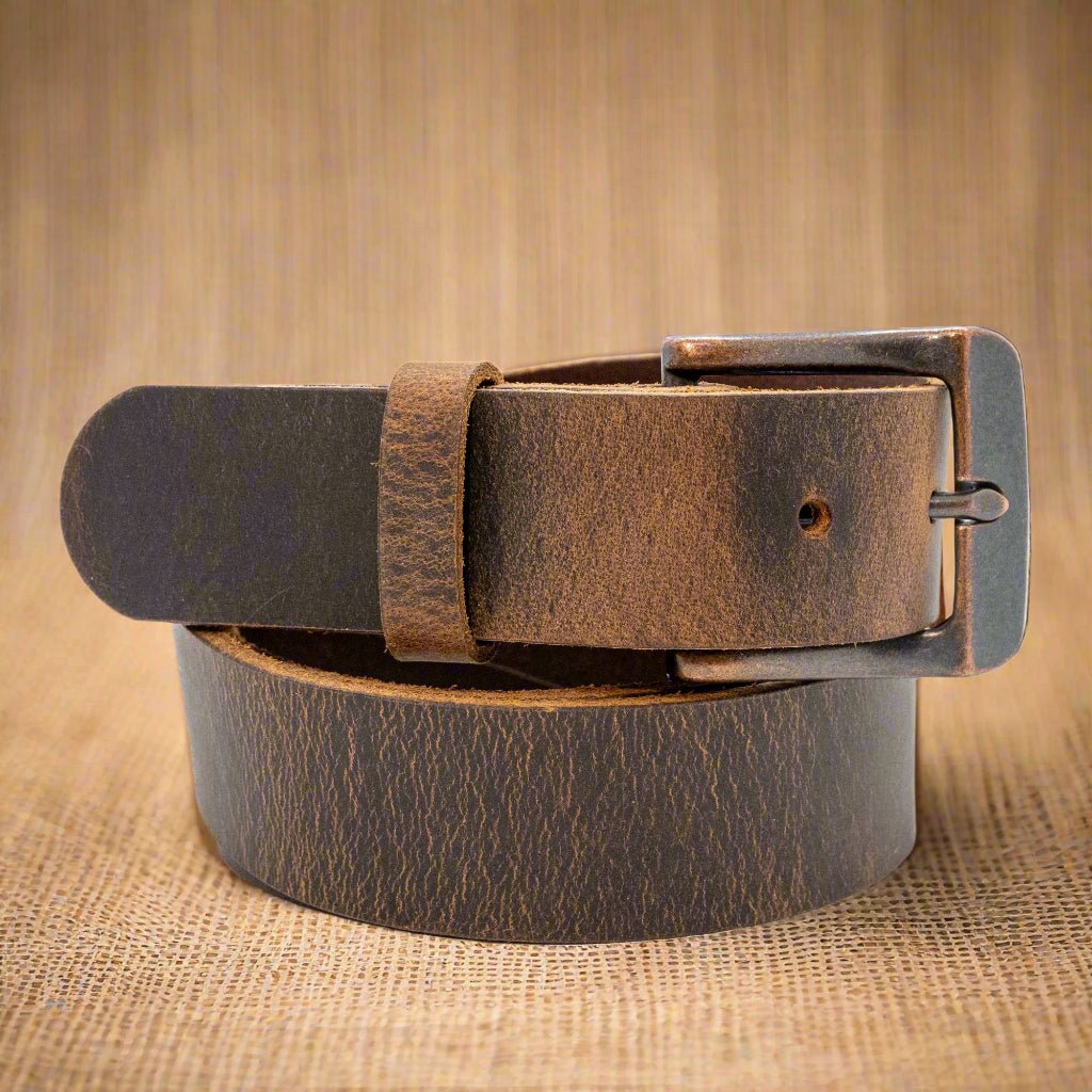 The Outlaw: Crazy Horse Heavy Duty Leather Belt - 1.5" - TheBeltShoppe.com