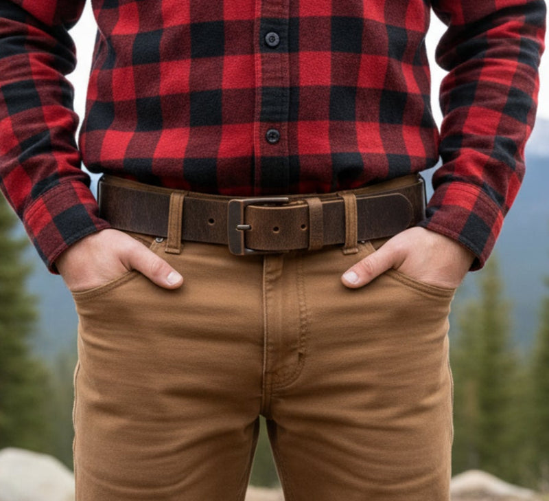 The Outlaw: Crazy Horse Heavy Duty Leather Belt - 1.5" - TheBeltShoppe.com