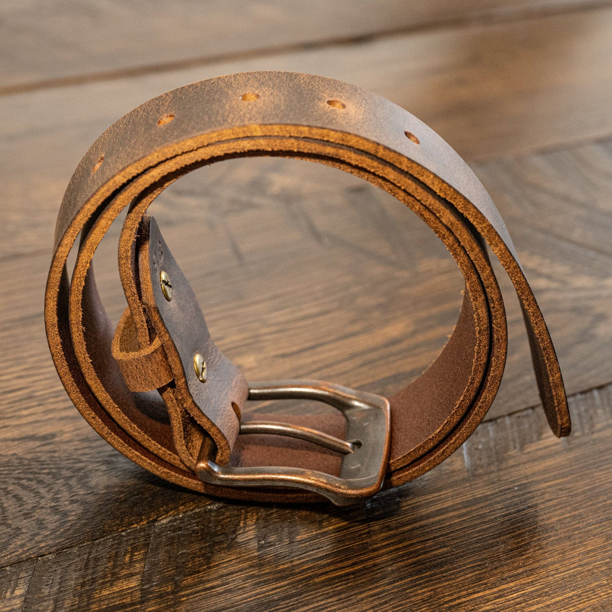 The Outlaw: Crazy Horse Heavy Duty Leather Belt - 1.5" - TheBeltShoppe.com