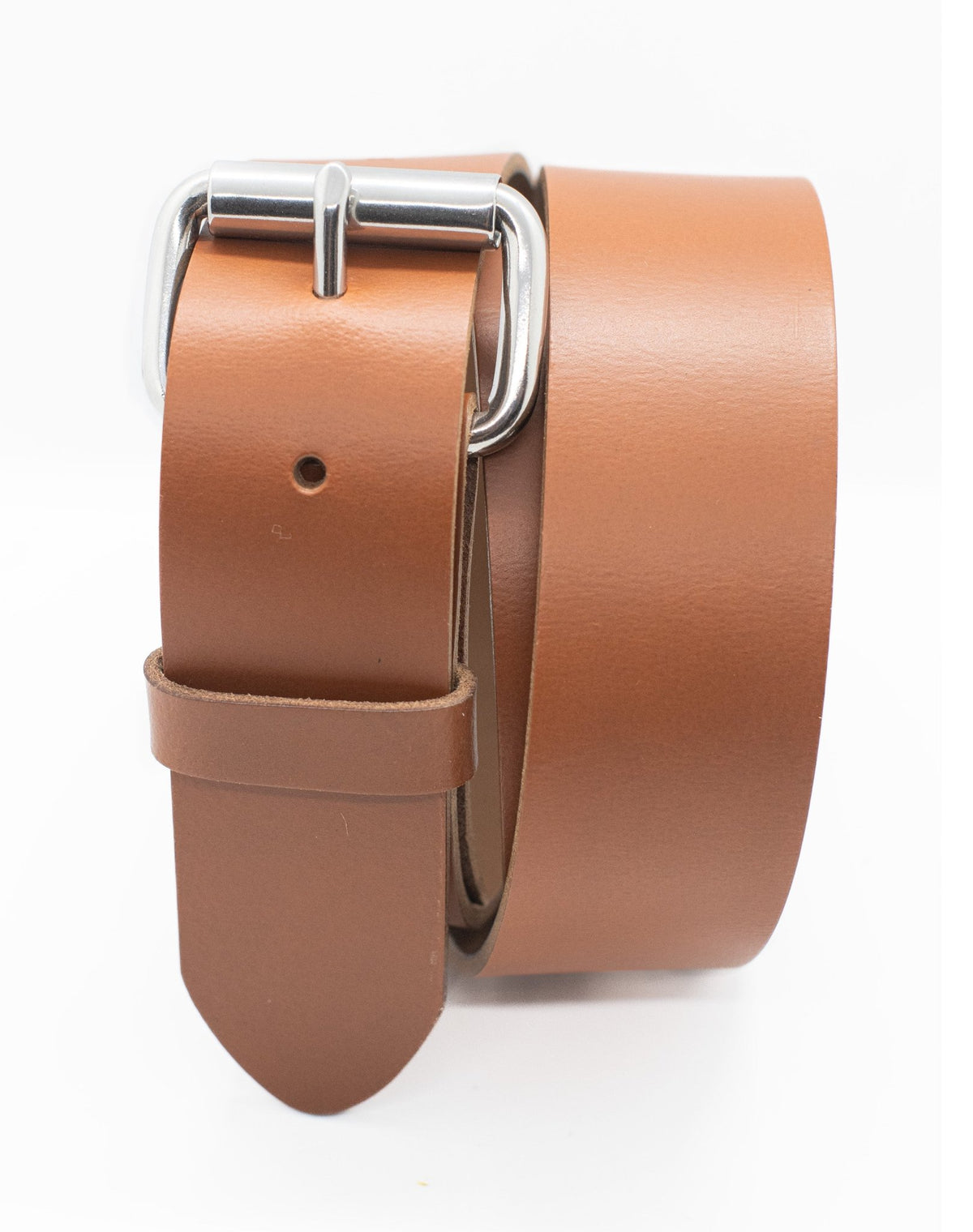 The Pioneer: Pull - Up Full Grain Buffalo Leather Belt - English Tan - 1.5" - TheBeltShoppe.com