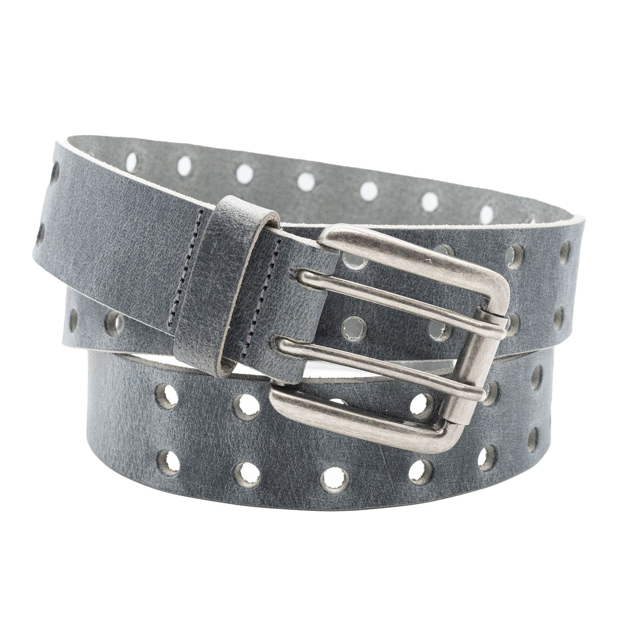 The Pueblo: Double Prong Full Grain Buffalo Leather Belt - 1.5" - TheBeltShoppe.com