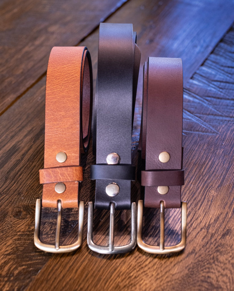 The Rocky: Oil Pull - Up Finish Buffalo Leather Belt - 1.5" - TheBeltShoppe.com