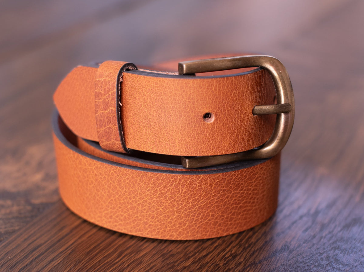 The Rocky: Oil Pull - Up Finish Buffalo Leather Belt - 1.5" - TheBeltShoppe.com