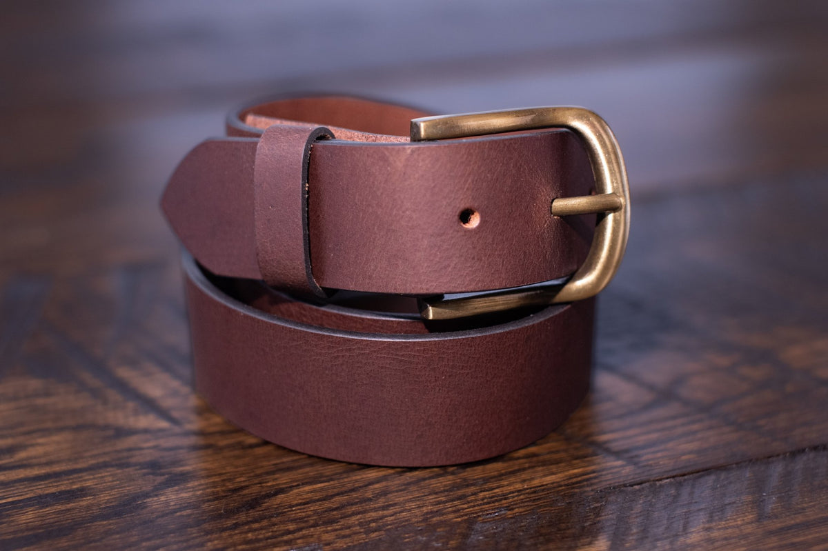 The Rocky: Oil Pull - Up Finish Buffalo Leather Belt - 1.5" - TheBeltShoppe.com