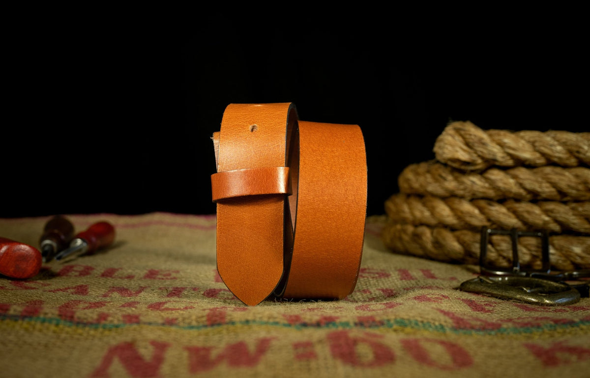 The Springs: Semi - Gloss Finish Replacement Leather Belt Strap - 1.5" - TheBeltShoppe.com