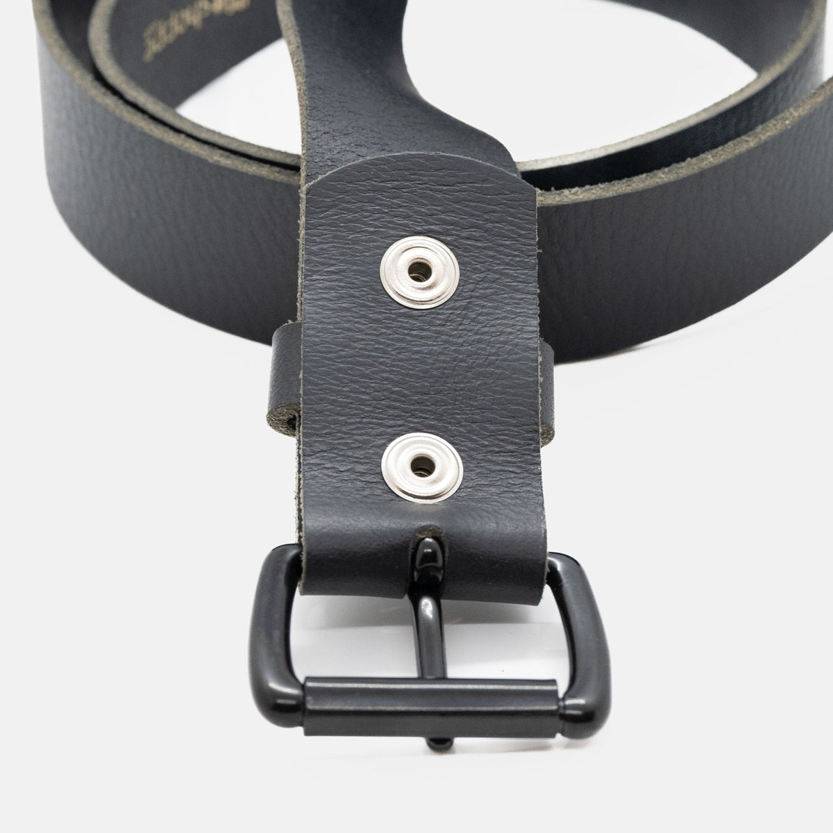 The Summit: 1.5" Milled Full Grain Buffalo Leather Belt w/ Roller Buckle - TheBeltShoppe.com