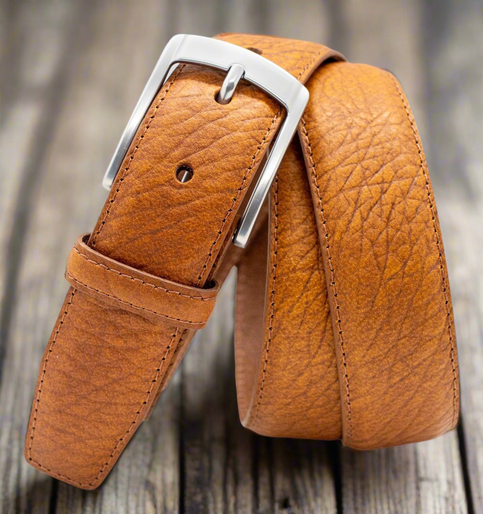 The Telluride: Shrunken Finish Buffalo Leather Belt - 1.25" - TheBeltShoppe.com