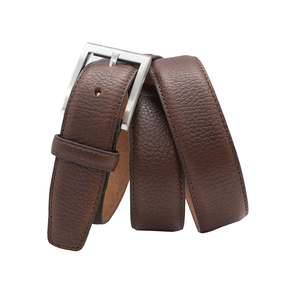 The Vail: Pebble Grain Buffalo Leather Belt - 1.25" - TheBeltShoppe.com