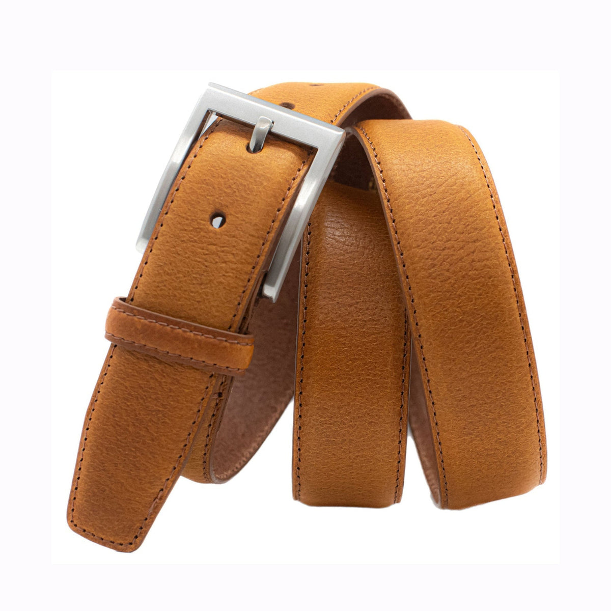 The Vail: Pebble Grain Buffalo Leather Belt