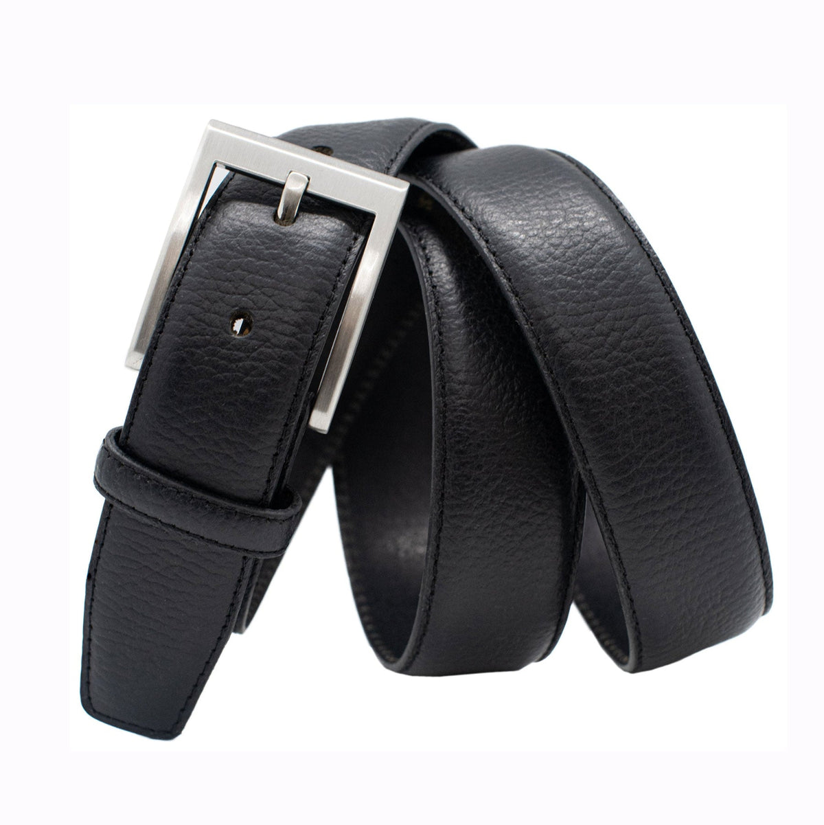 The Vail: Pebble Grain Buffalo Leather Belt - 1.25" - TheBeltShoppe.com