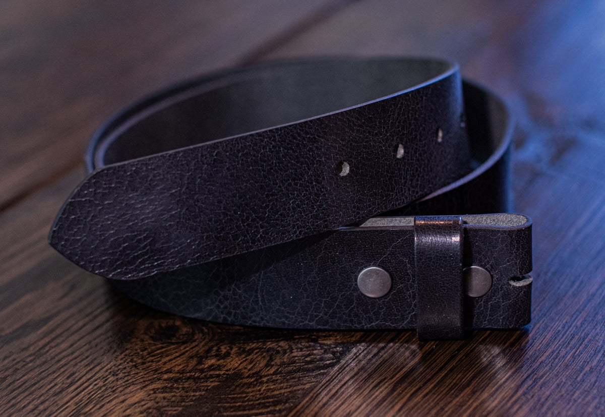 The Yeti: Glazed Finish Buffalo Leather Belt Strap - 1.5" - TheBeltShoppe.com