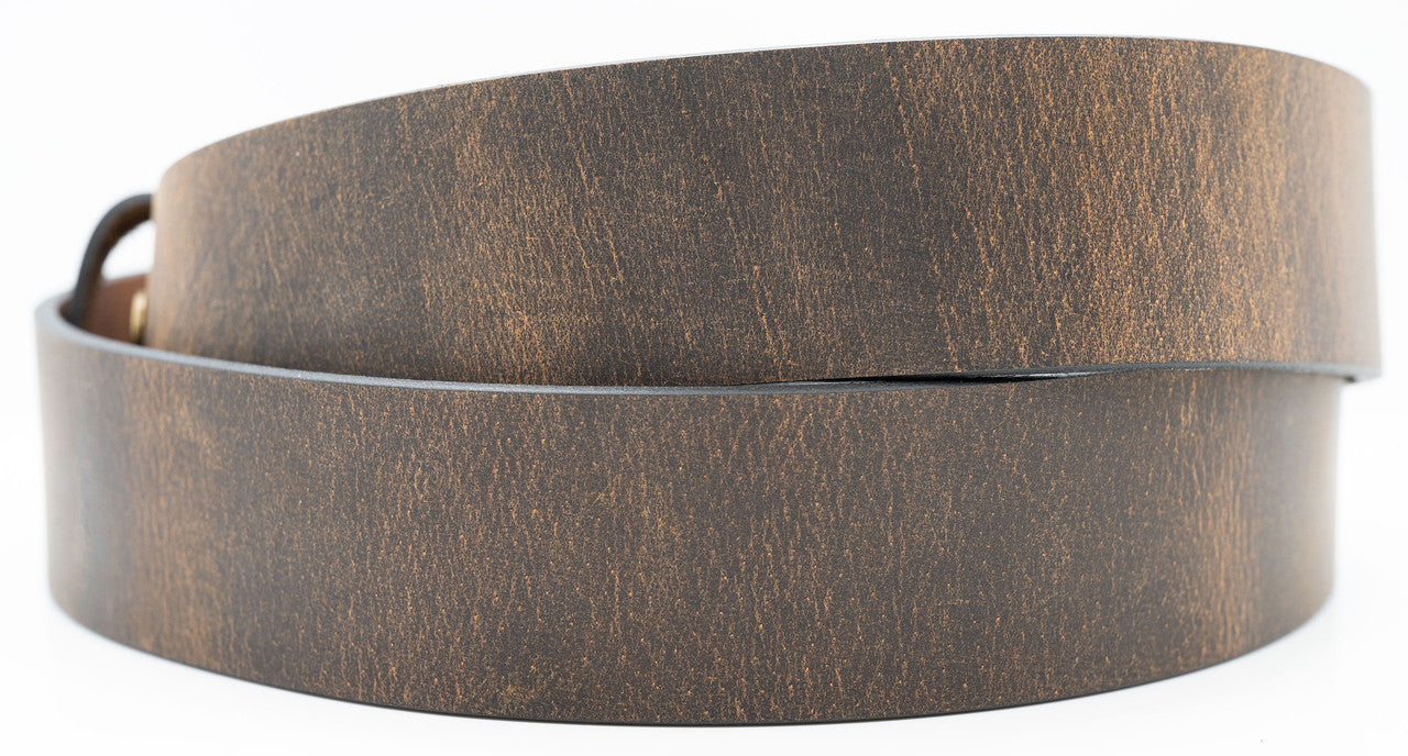The Pikes Peak: Crazy Horse Leather Belt Center Bar Buckle